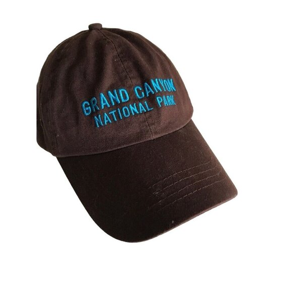 Grand Canyon National Park Brown Blue Print Baseball Hat Cap Strapback - Picture 1 of 5